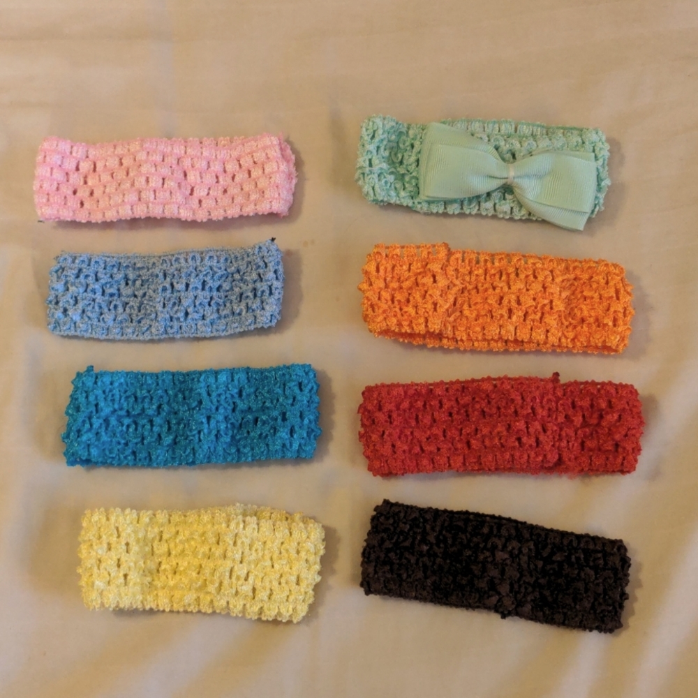 Bundle of 8 Stretchy Baby Headbands